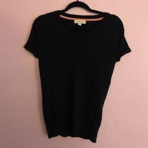 Cable Knit Black Shirt